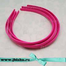 Ободок для волос пластиковый розовый, 8 мм