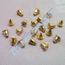 Заглушки для пуссет золото, 6*5 мм (20 шт)
