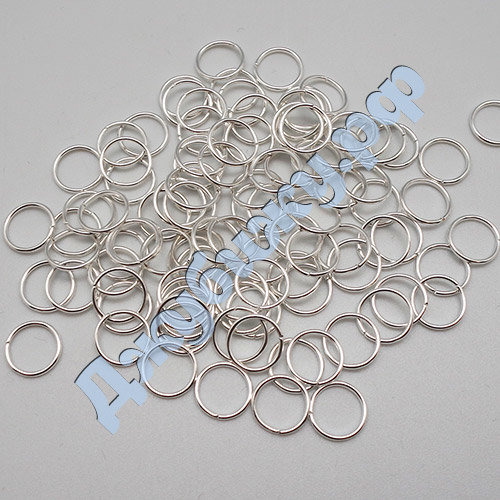 Колечки серебро, 10*1 мм (100 шт)