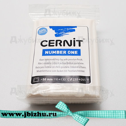 Полимерная глина Cernit № 1 белая полупрозрачная (010), 56 гр (теперь Opaline)