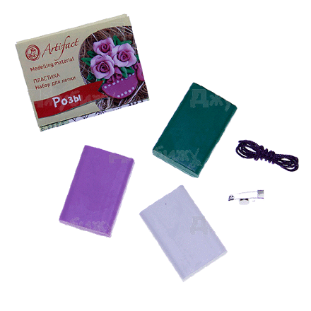 Набор полимерной глины Артефакт с фурнитурой и инструкцией &quot;Коллекция Цветы. Розы&quot;