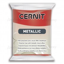 Полимерная глина Cernit Metallic красная (400) 56 гр