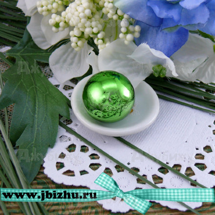 Акриловый зеркальный шар зеленый, 20 мм 