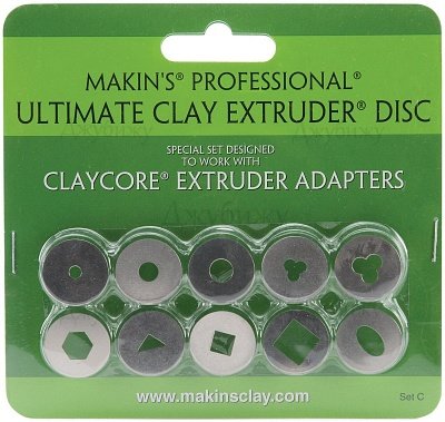 Makin’s Набор дисков «C» к экструдеру для полимерной глины, 10 насадок