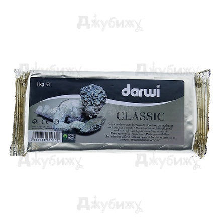 Самоотвердевающая глина Darwi Classic белая, 1 кг