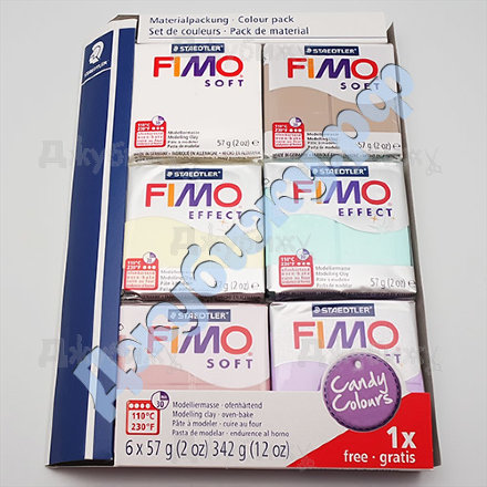 Fimo Soft / effect комплект полимерной глины &quot;Конфетные цвета 2018&quot; (6 блоков по 57 г)