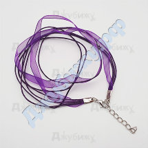 Шнурок на шею тёмно-фиолетовый, 43 см