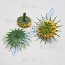 Сердцевина для цветка с чашелистиком зелёная с напылением, 25 мм